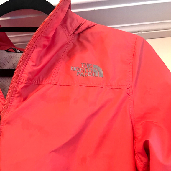 The North Face Girls Jacket Size L Pink Windbreaker Full Zip Outdoors Hooded - Picture 4 of 6